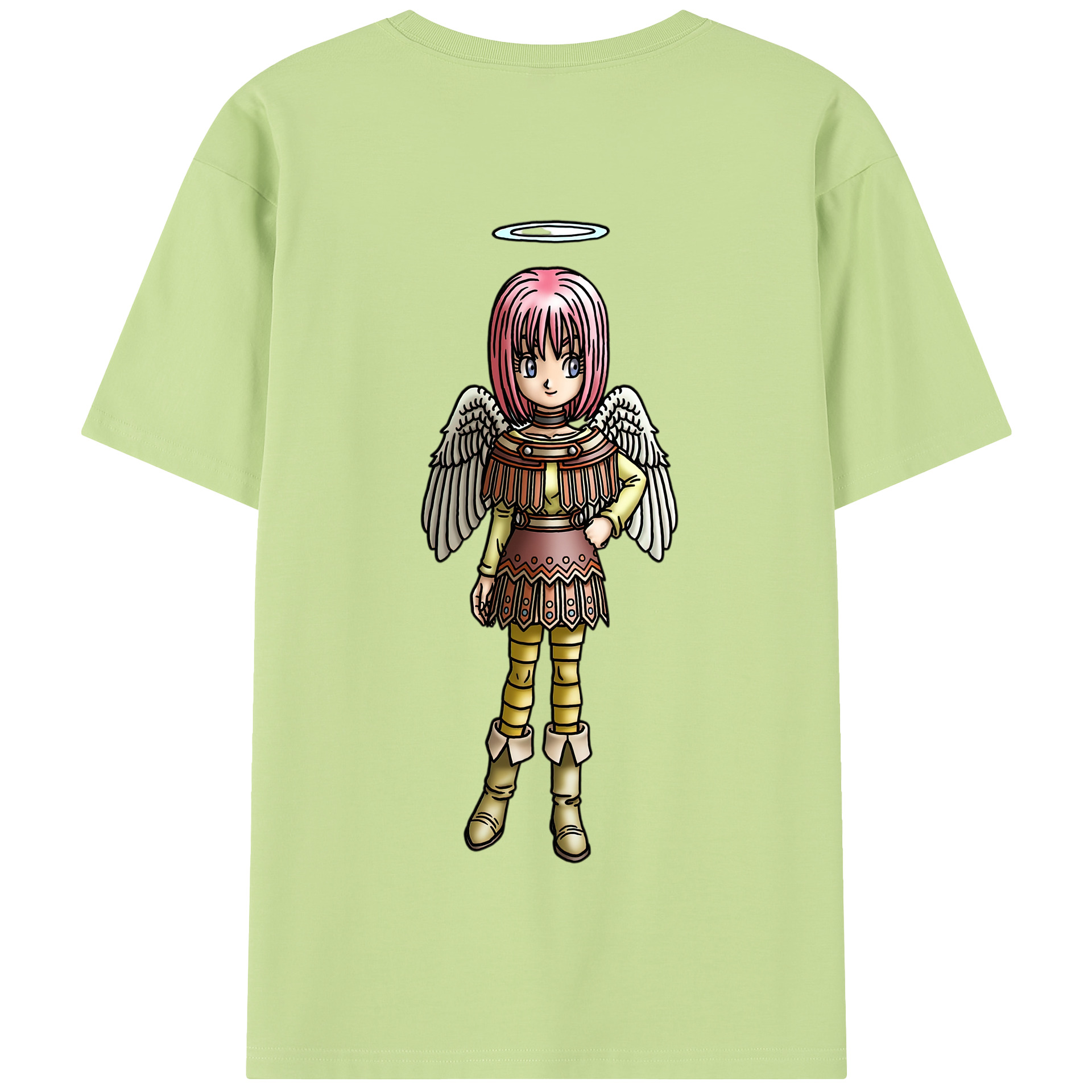 （画像用） ドラゴンクエスト Doragon Kuesuto Dragon Quest 綿100％半袖Tシャツ（背面プリント）